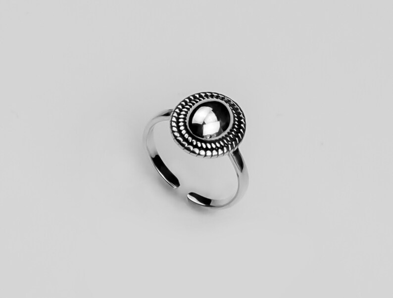 925 Sterling Silver Adjustable Boho Ring Unique Stylish Band Perfect Gift for Her image 3