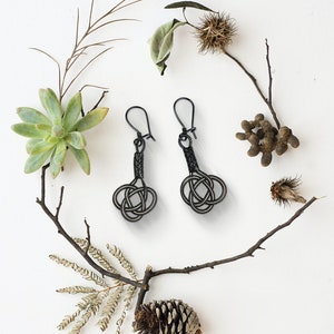 Braided 999 Silver Drop Earrings: Handmade Kazaziye Jewelry