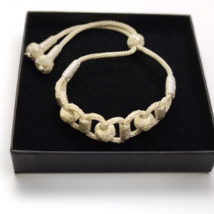 Handcrafted Silver Braided Bracelet Unique and Stylish Statement Piece for Your Special Day image 6