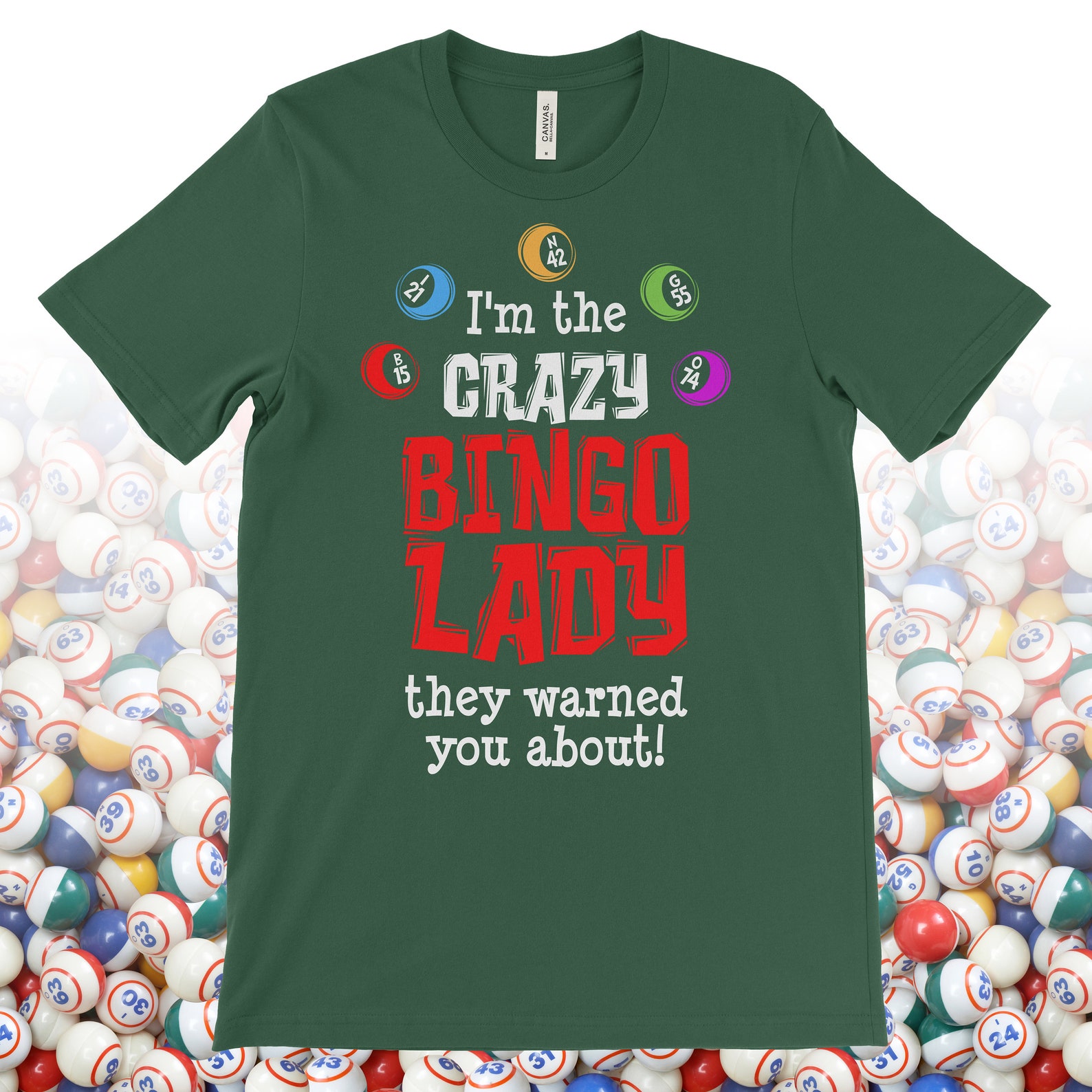 Crazy Bingo Lady TShirt Funny Bingo tshirt Lucky Bingo Etsy