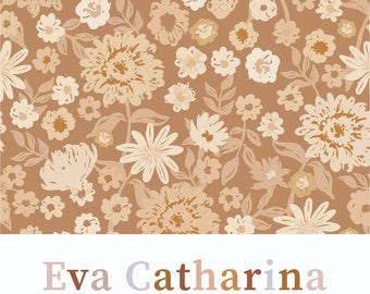 Fichier de motif de répétition floral sans couture vintage hiver marron