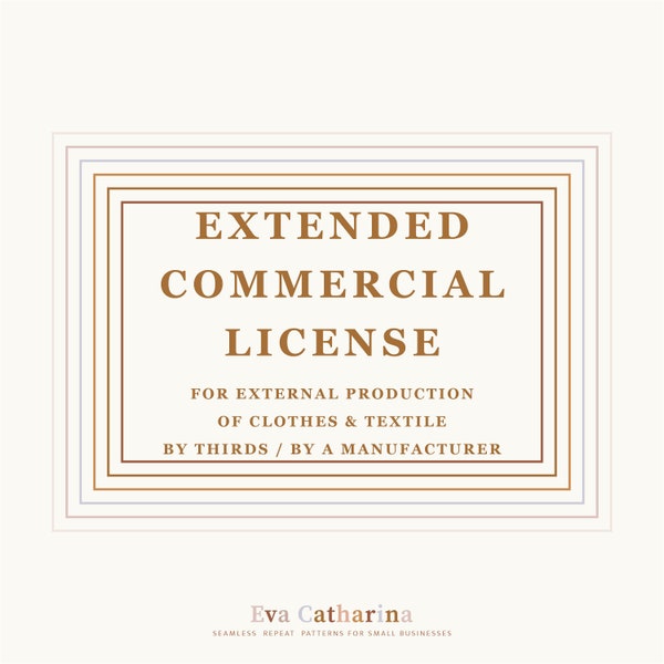 Extended Commercial License for production by a external manufacturer seamless fabricpattern,  seamless pattern for fabric,