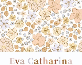 Summer Floral Seamless Pattern: Bohemian Fabric Design (JPEG)