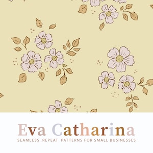spring summer flowers bohemian vintage seamless repeat pattern file ,  seamless pattern for fabric, commercial license pattern