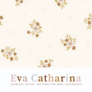 spring summer flowers bohemian vintage seamless repeat pattern file ,  seamless pattern for fabric, commercial license pattern
