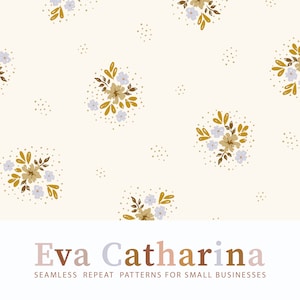 spring summer flowers bohemian vintage seamless repeat pattern file ,  seamless pattern for fabric, commercial license pattern