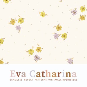 spring summer flowers bohemian vintage seamless repeat pattern file ,  seamless pattern for fabric, commercial license pattern