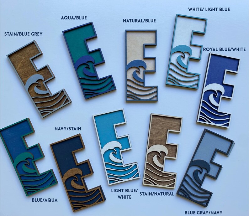 Laser Cut Wave Name Sign: Beach Nursery Decor, Baltic Birch - Etsy