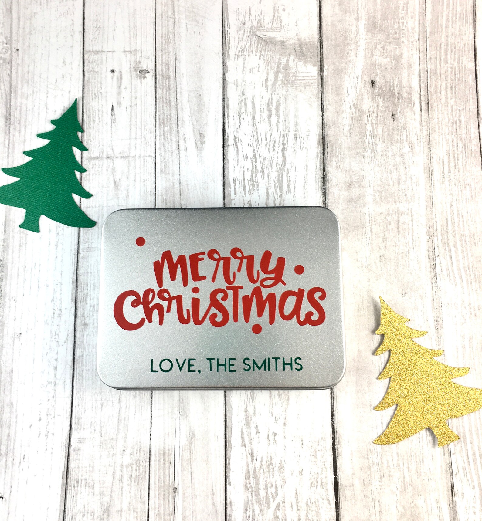 Personalized Gift Card Tin Boxesstocking Stufferchristmas Etsy