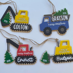 Construction Ornament - Truck Ornament - Christmas Ornament - Personalized Construction Ornament - 2025 Ornament