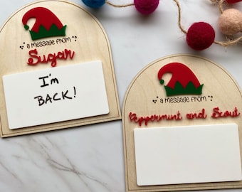 Personalized Elf Message Board: Christmas Tradition Sign