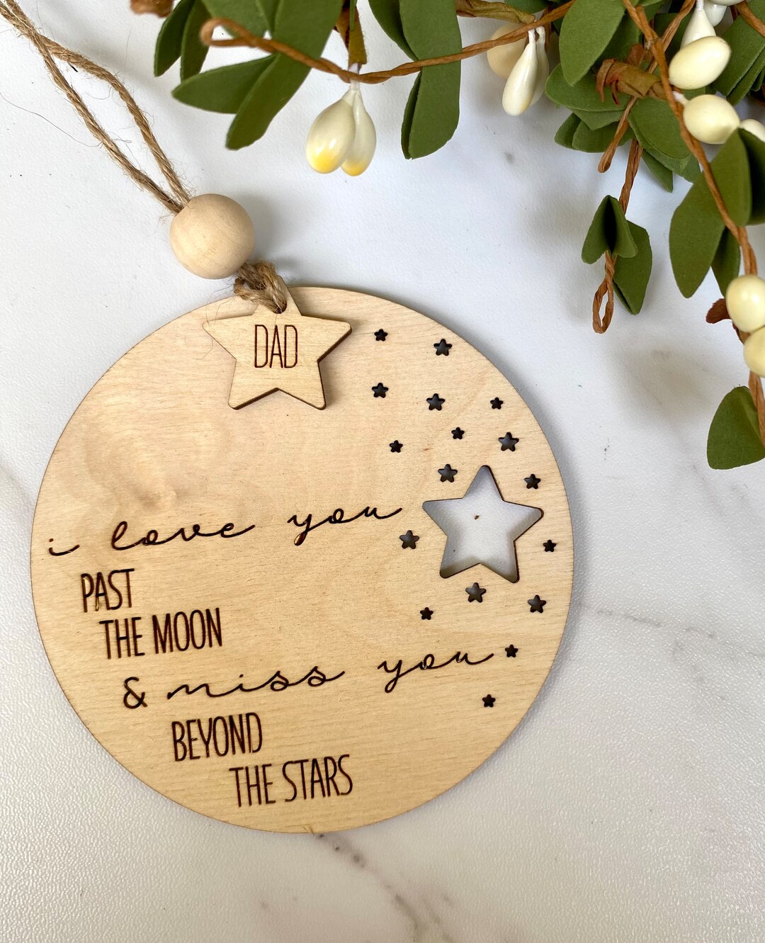 Memorial Star Ornament: Engraved Baltic Birch, in Loving Memory - Etsy