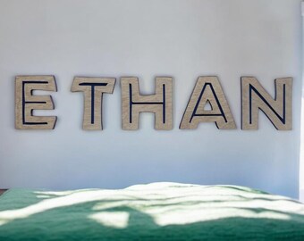 Safari  Letters - Dinosaur Room- Custom Baltic Birch Name Sign