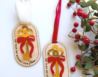Custom New Home Ornament – New House Key Ornament , First Home Gift, Realtor