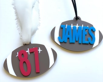 Custom Football Ornament - Acrylic Christmas Ornament - Sports Gift