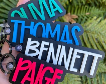 Acrylic Name Tag: Custom Backpack Keychain, Personalized Bag Tag Easter and Valentine Gift