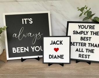 Personalized Acrylic Sign: Custom Quote, Valentine Gift, Home Decor