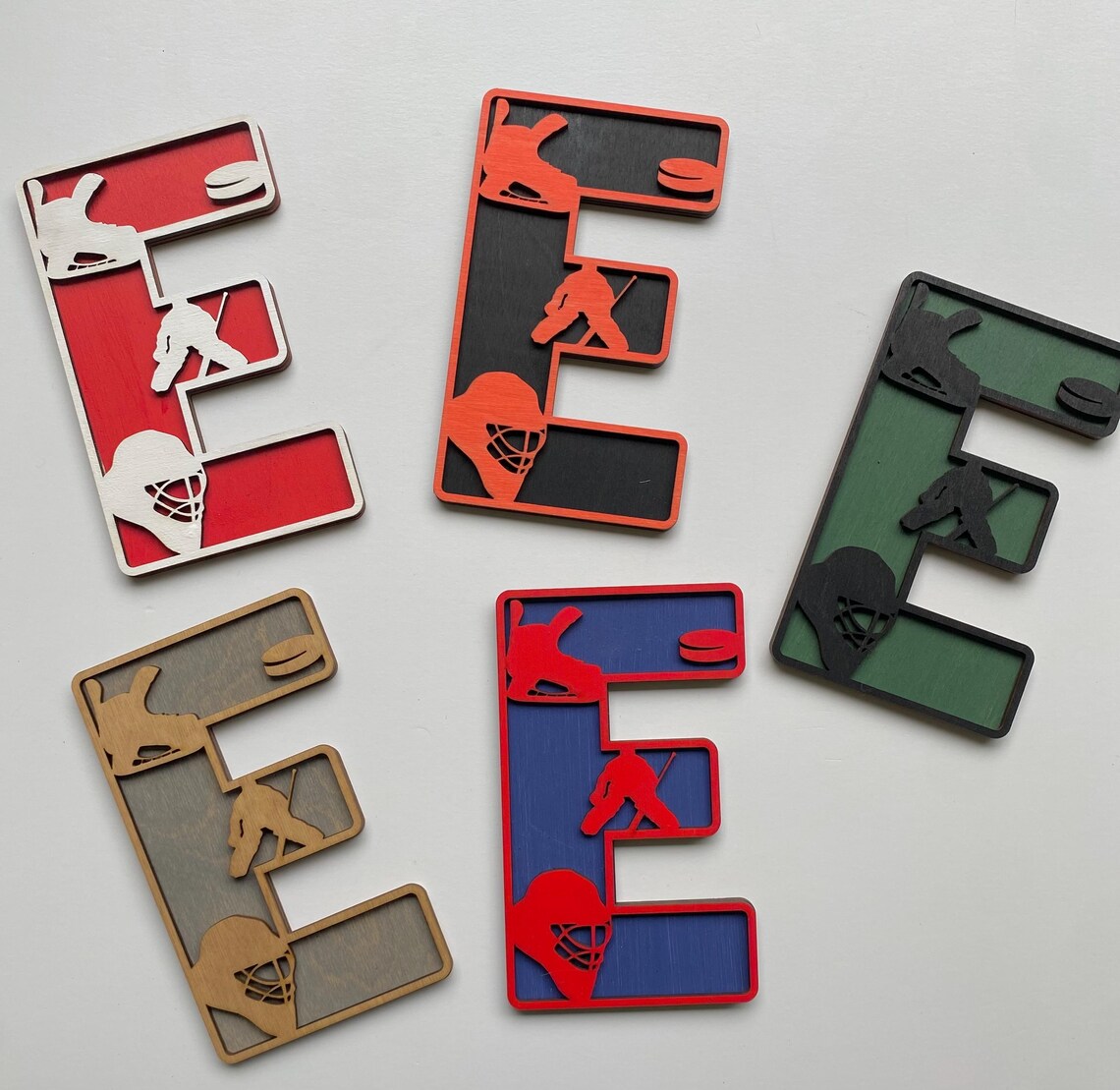 Personalized Hockey Letters: Custom Team Colors, Kids Room Decor - Etsy