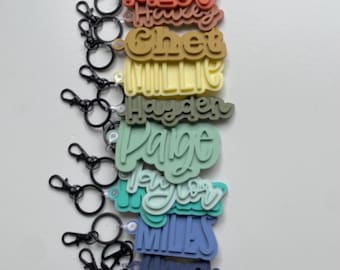 Custom Acrylic Name Keychain: Personalized Bag Tag, Stocking Stuffer
