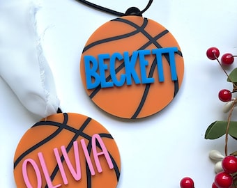 Custom Basketball Ornament - Acrylic Christmas Ornament - Sports Gift