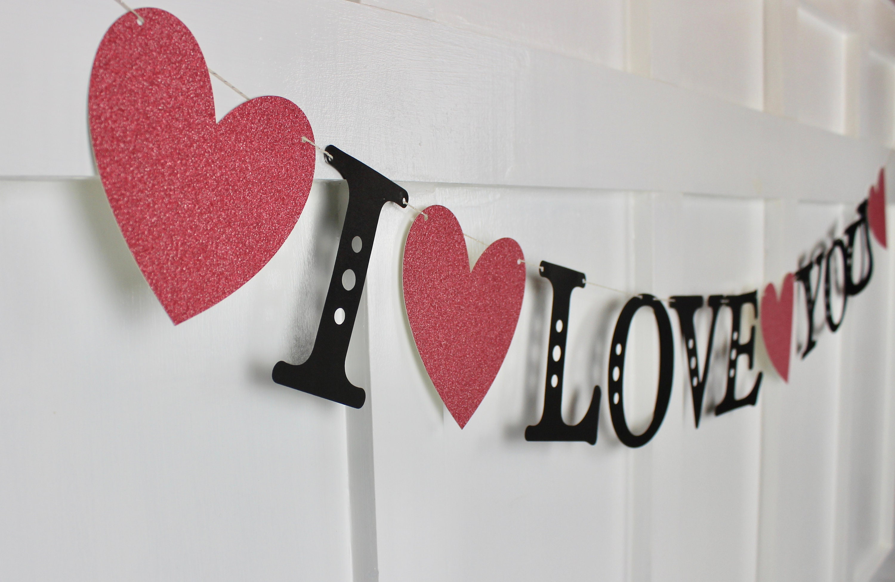I Love you Banner Valentine's Day Banner-Valentine's | Etsy