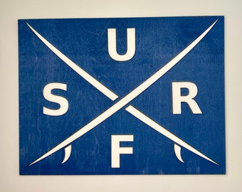Surf Flag Sign: Beach Nursery Decor