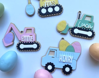 Construction Easter Basket Tag