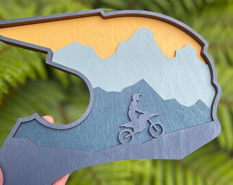 Dirt Bike Helmet Art - Motocross Helmet Room Decor