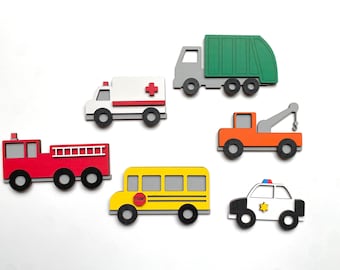 3D Wooden City Vehicle Wall Decor – Kids Room, Construction & Race Car