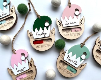 Personalized Elf Ornament – Naughty or Nice Daily Report