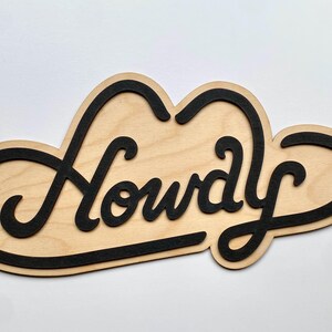 Howdy Hat Sign - Cowboy Hat Decor - Western Nursery - Cowboy Room - Western style - Southwest Nursery - Cowboy and Western Theme Nursery