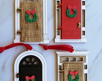 Personalized New Home Ornament: First Christmas, Custom Door, Realtor Gift