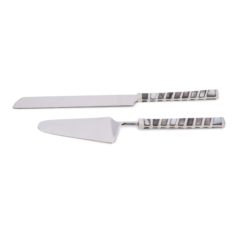 Luxurious Mother of Pearl Wedding Cake Knife and Server Set Etsy