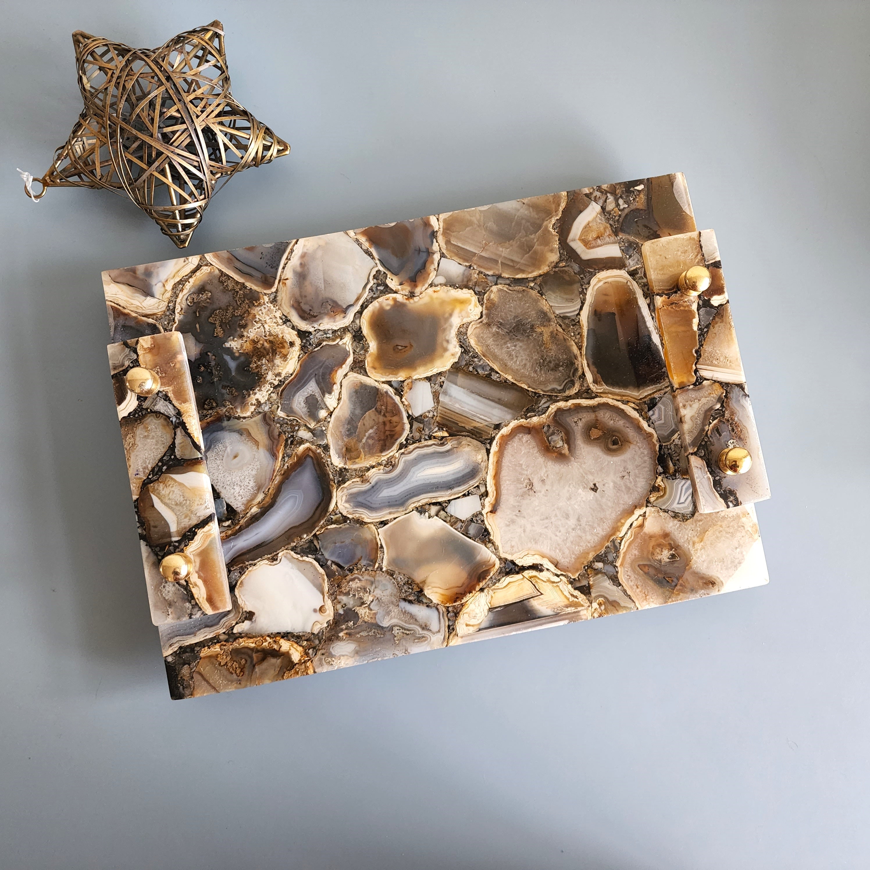 VINTAGE - Vintage ＊ agate tray Agate Tray - Etsy Canada