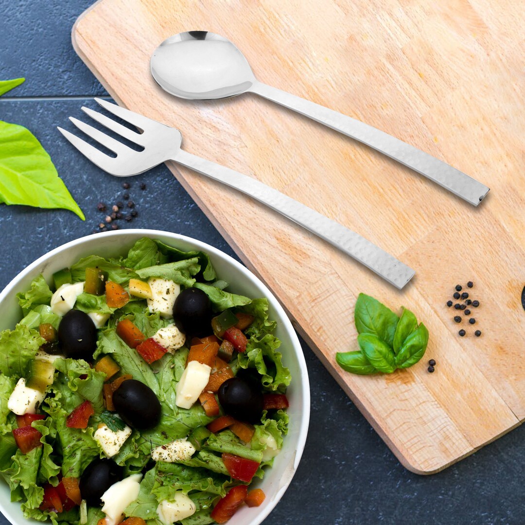 2piece Salad Serving Set Salad Spoon/fork Artisan Etsy