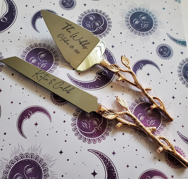 Rose Gold Wedding Cake Knife Personalized Wedding Cake Etsy UK