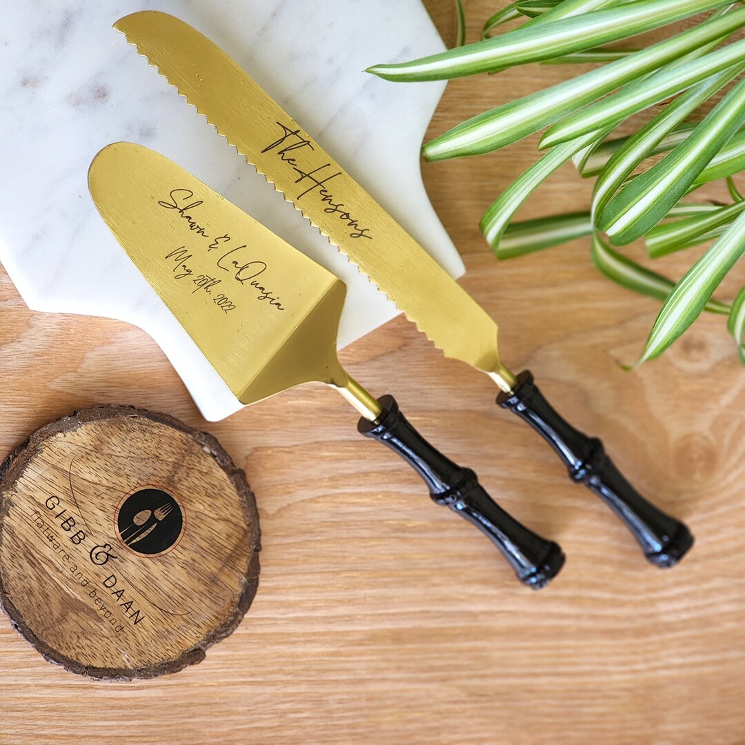 Rustic Wedding Cake Server and Knife Twig Handles Wedding Cake Cutting
