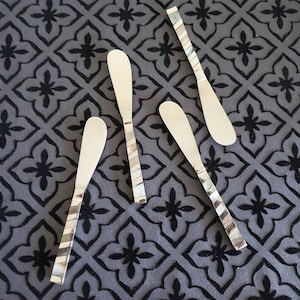 Mother of Pearl Butter Knife - One Laser Engraved Cheese Spreader - Artisan Handmade Cheese Knives - Personalized Wedding Gift - Unique Gift