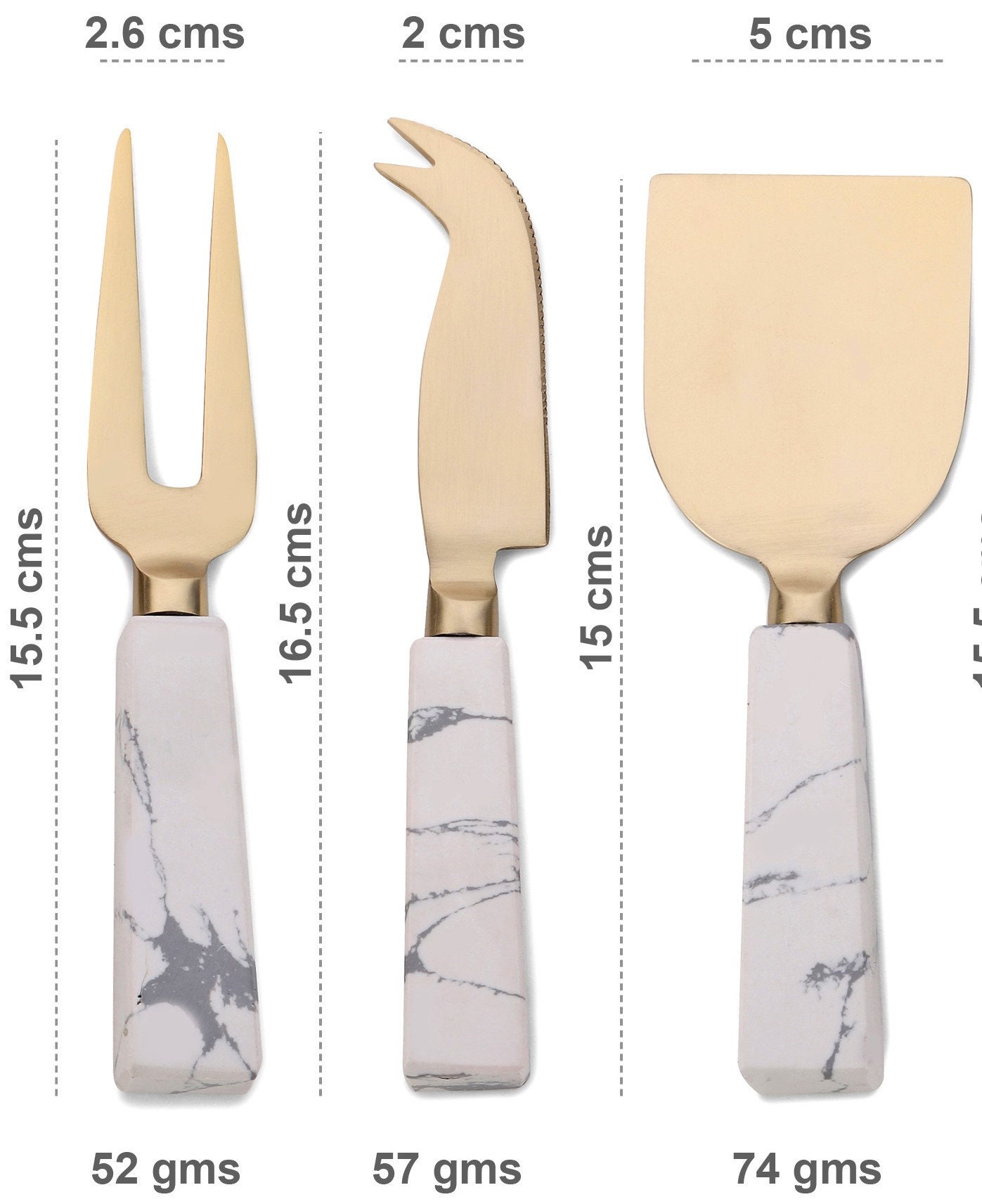 Marble Handle Cheese Knife Set Cheese Fork Knife and Shovel Etsy