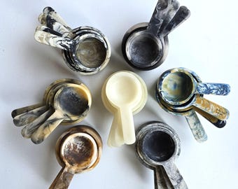 Hand Poured Resin Measuring Cups - 50 ml to 250 ml - 1/4 to 1 cup size - Baking Tools - Mothers Day Gifts