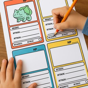 Carte da colorare Pokemon stampabili – Attività e regali per feste di compleanno – Lavoretti fai da te per bambini immagine 2