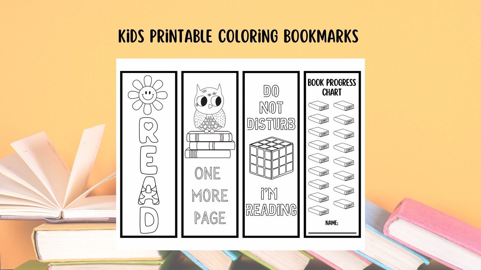 Printable Bookmarks / Kids Printable Bookmarks / Kids Bookmarks / Coloring Bookmarks / Book ...