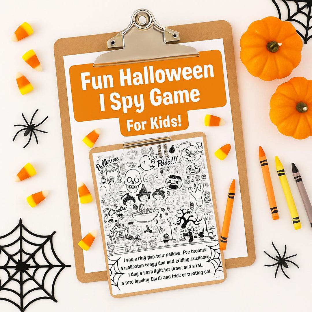 Halloween I Spy Printable: Coloring Page Activity (digital Download) - Etsy