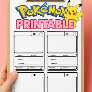Carte da colorare Pokemon stampabili – Attività e regali per feste di compleanno – Lavoretti fai da te per bambini immagine 1