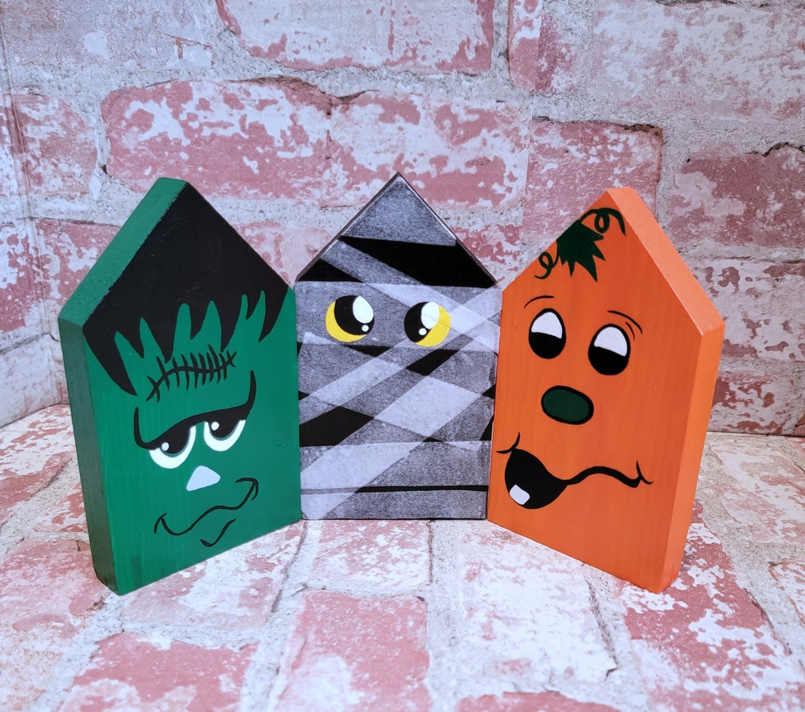 Halloween Wood Fence Halloween Home Decor Halloween Hinged Etsy