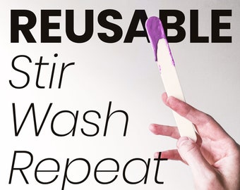 Stir-Wash-Repeat - Reusable Stirring Sticks - Pack of 5 - Plastic Spatulas - Perfect to mix jesmonite, silicone and resin