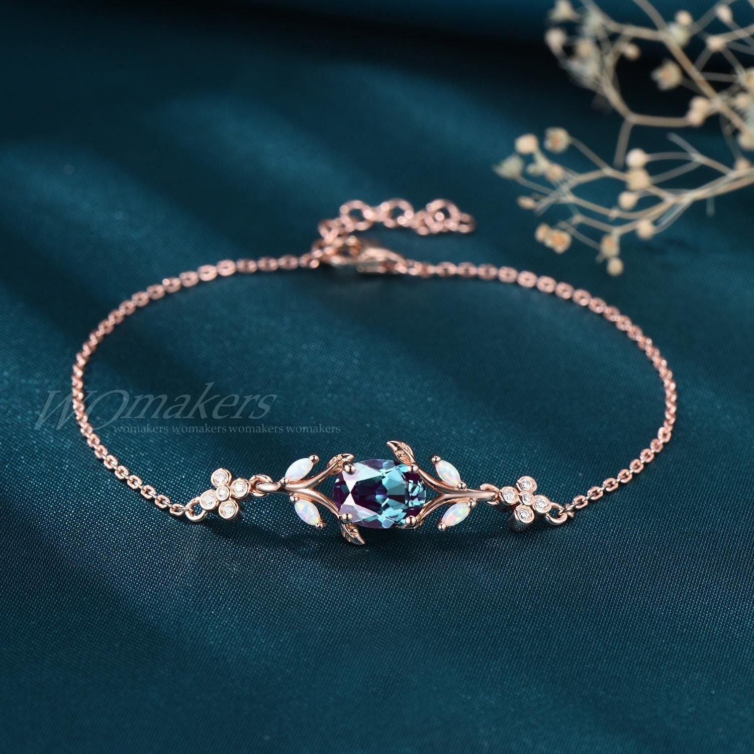 アレキサンドライトブレスレット - Etsy 日本