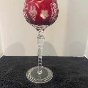Nachtmann Bohemian Hock Red Crystal Wine Glass