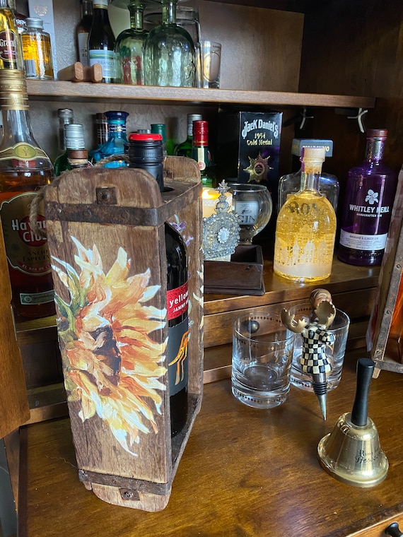 Wooden brick mould bottle holder