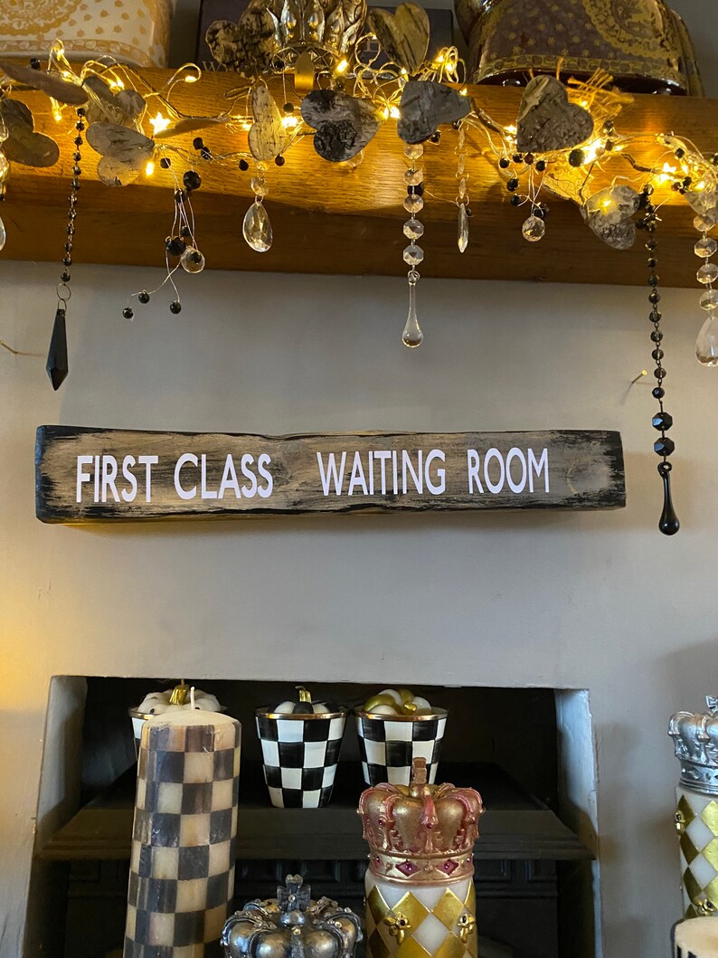 First Class Waiting Room Sign Etsy